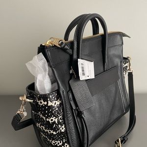 Coach Bleeker Two Tone Python leather NWT